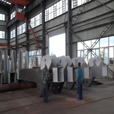 飛云江五橋桿件噴鋁完畢 油漆作業施工